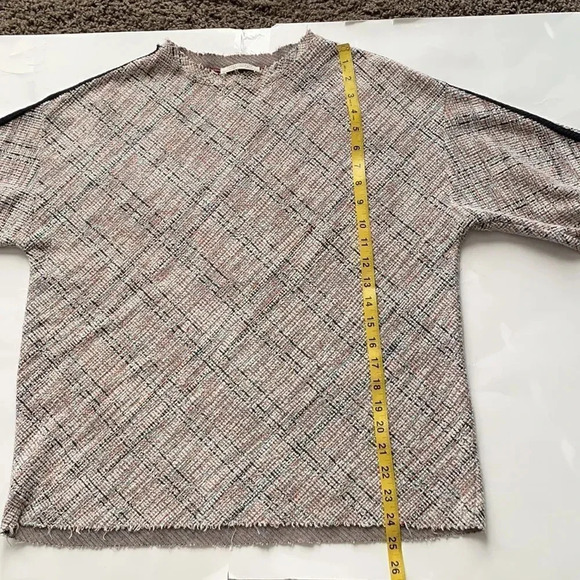 Zara Trafaluc long sleeved multicolored tweed top. Women’s size S - Picture 6 of 9